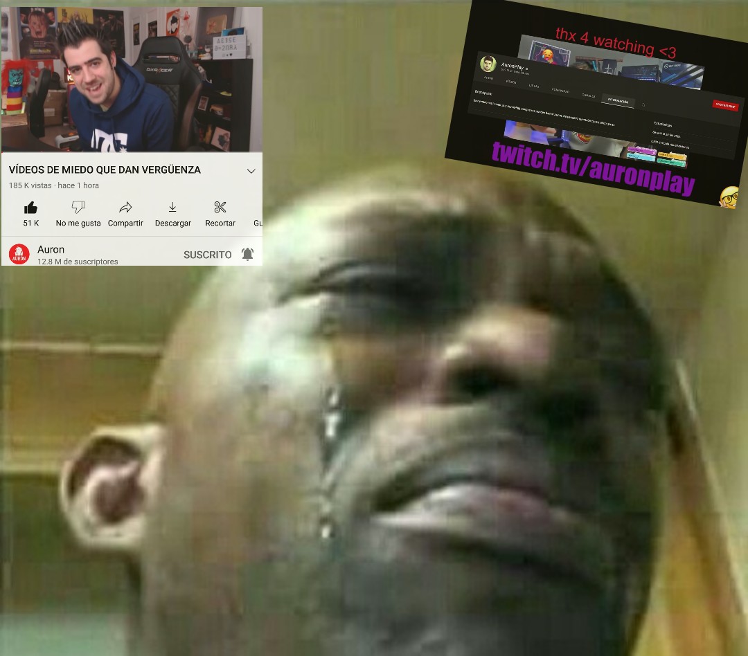 minaplay04's tweet photo. yo entrando              yo al ver el último
al canal                     video que se subió
secundario de          recordando la   
auron en yt              época de auronplay https://t.co/A9syVOuJNe