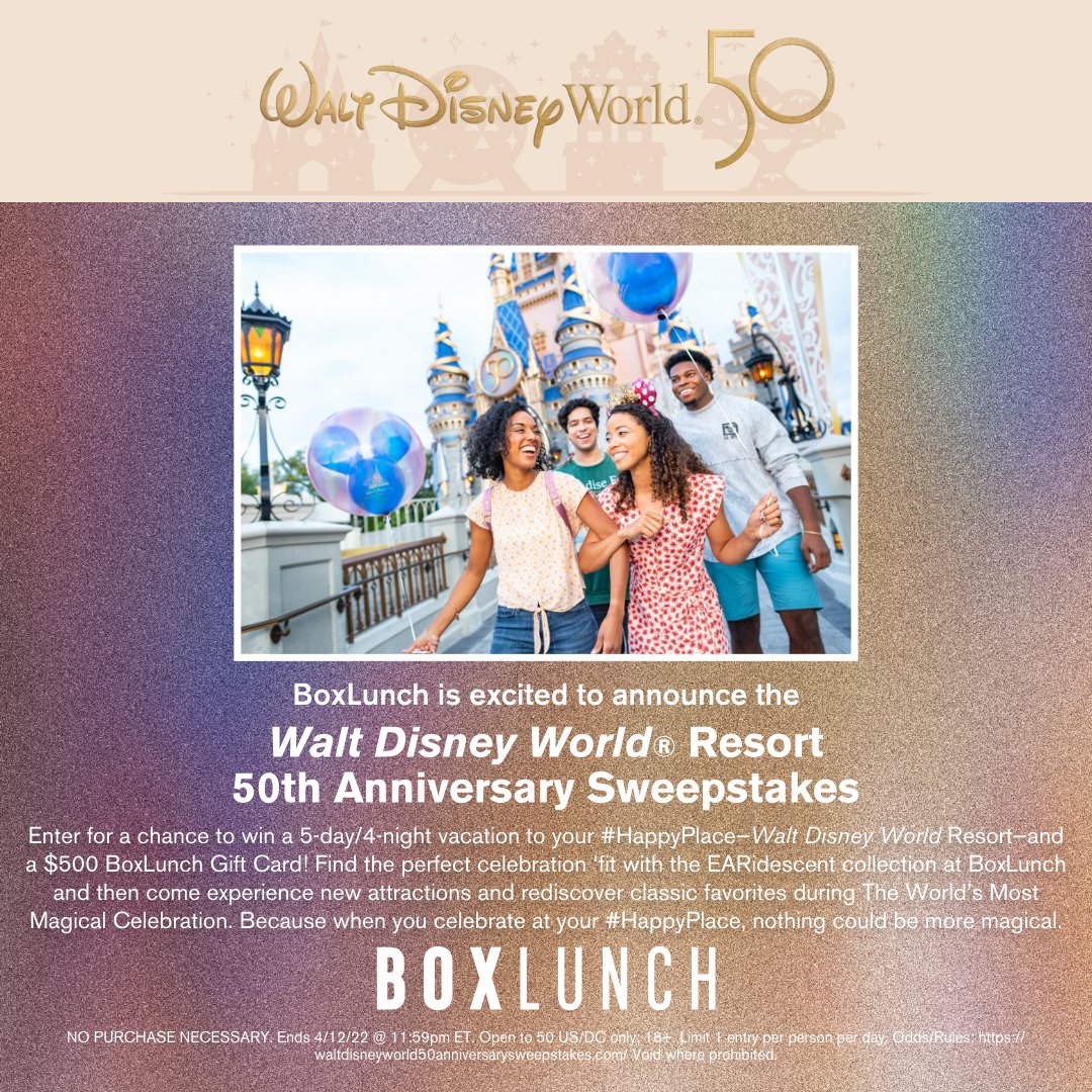 BoxLunch on Twitter "No Purchase Necessary. Ends 4/12/22 1159pm ET