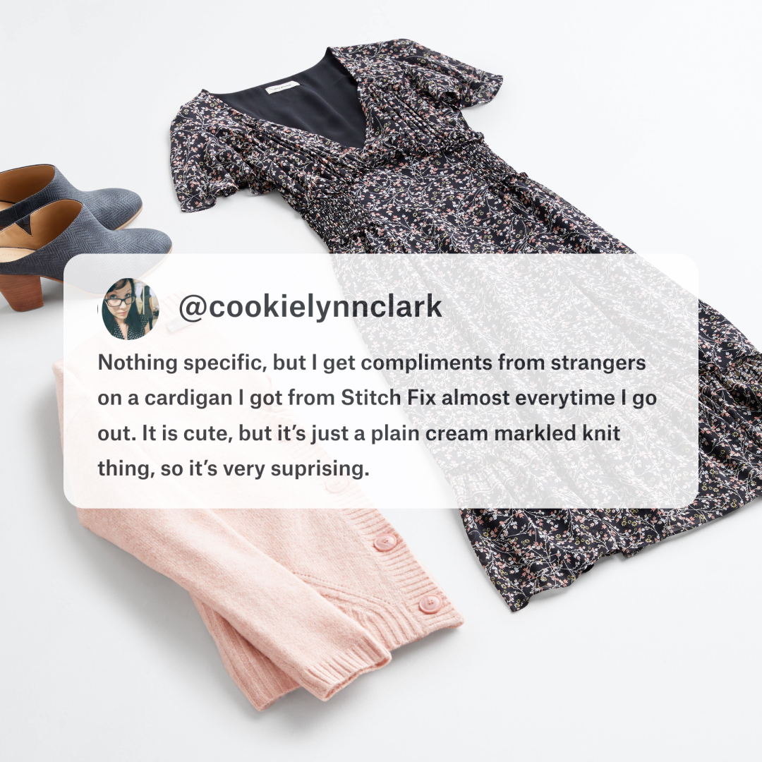 stitchfix's tweet image. We keep re-reading what people said about us on #NationalComplimentDay and, nope, hasn’t gotten old yet.  

See what feel-good fashion is all about at Stitch Fix Freestyle.