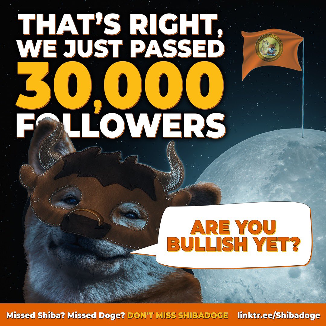 RealShibaDoge's tweet photo. The Shibadoge army is growing at a massive rate. Retweet and help us keep growing!

#crypto #cryptocurrency #shiba #shib #doge #dogecoin #shibadoge #tothemoon #🚀 #wagmishibadoge #wagmi https://t.co/R0ZbmMOyIC