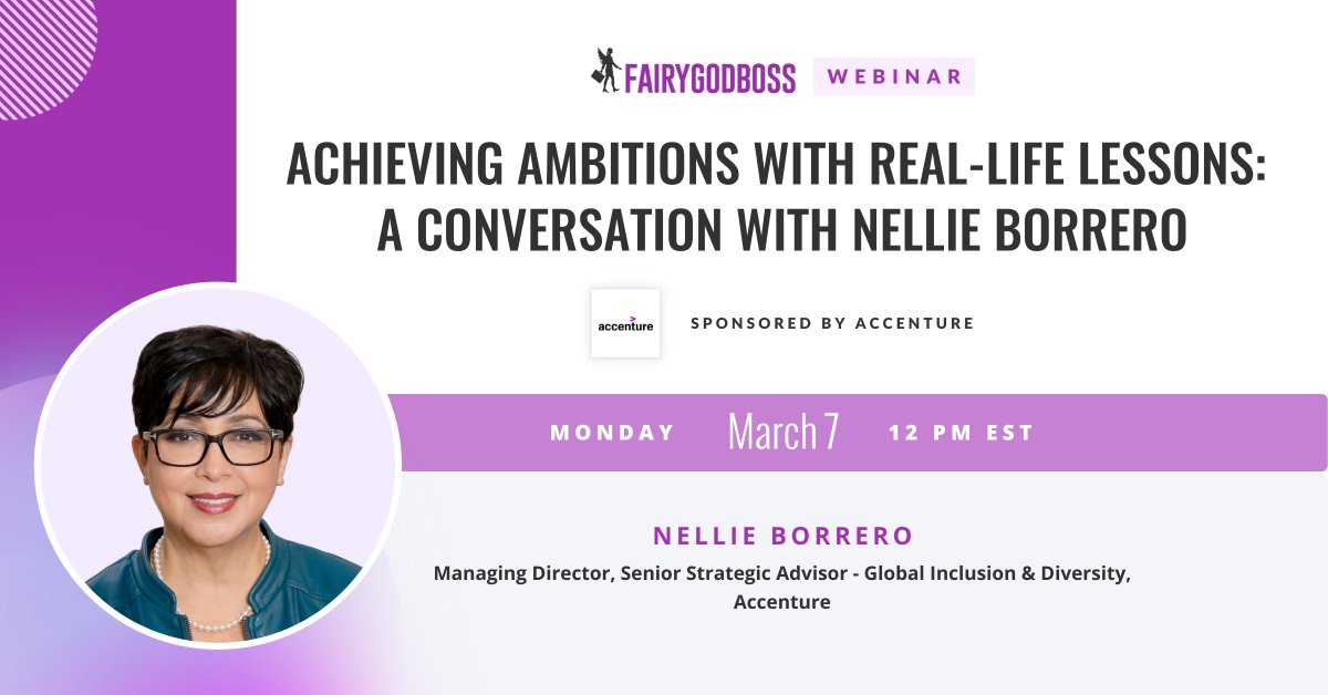Nellie Borrero (@nelliebor) on Twitter photo Join me and my good friend and colleague Tamara Fields March 7th at 12 pm ET. We'll have a real conversation about career ambitions, the lessons & together leading change RSVP accntu.re/3peXW9L @accenture <a href="/fairygodboss/">Fairygodboss</a> Join me and my good friend and colleague Tamara Fields March 7th at 12 pm ET. We'll have a real conversation about career ambitions, the lessons & together leading change RSVP accntu.re/3peXW9L @accenture <a href="/fairygodboss/">Fairygodboss</a>
