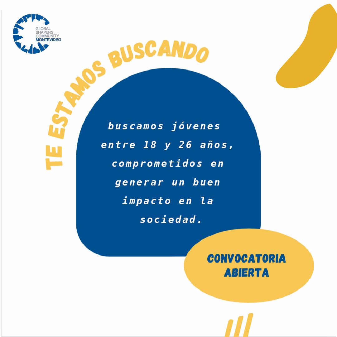 ¡Abrimos convocatoria para sumarse al hub! 📣 ¿Querés ser parte del equipo de Global Shapers Montevideo? 

Buscamos jóvenes que estén dispuestos a ser parte del cambio 💪

Tenés tiempo hasta el 13/3 para aplicar. Conocé más y postulate en bit.ly/quierosershape…