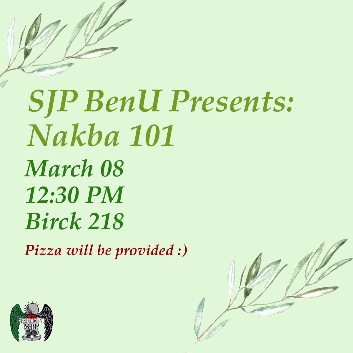 BenUSjp2's tweet photo. 📣Attention SJP Members📣 Join us for our next GBM on March 8th discussing the Nakba! https://t.co/Xz6qndJtfl