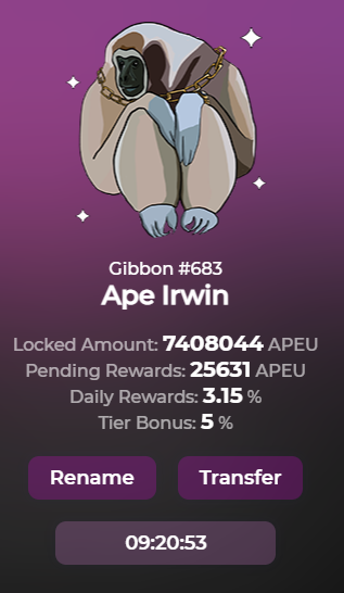 APE_UNIVERSE's tweet photo. Apes to celebrate our successful launch and rapid growth we want to reward our community 🎉

We are giving away this gibbon named after one of our founders !! 🐒

Passive income for the rest of your jungle days! 🤑

Like / retweet / tag 3 friends and comment $ApeU

#Nodes #nfts https://t.co/aSwc7lNu0s