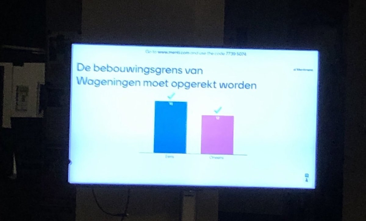 Vanavond korte pitch gegeven bij verkiezingsdebat van ⁦<a href="/bblthk/">de bblthk</a>⁩ Aangegeven dat er ook in ⁦<a href="/Gem_Wageningen/">Gemeente Wageningen</a>⁩ een #wooncrisis is en dat voor de realisatie van de 1000 extra sociale betaalbare woningen bouwlocaties nodig zijn misschien ook buiten de contouren van de stad