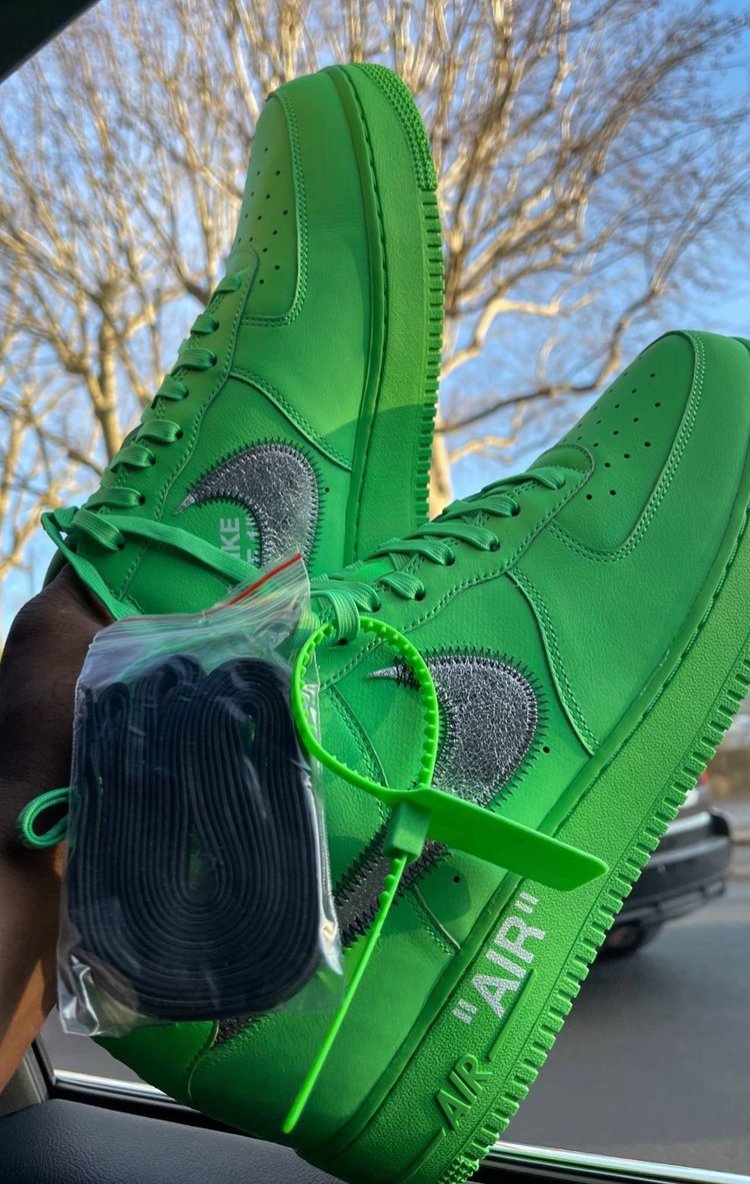 Modern Notoriety on X: OFF-WHITE x Nike Air Force 1 Green 💚   / X