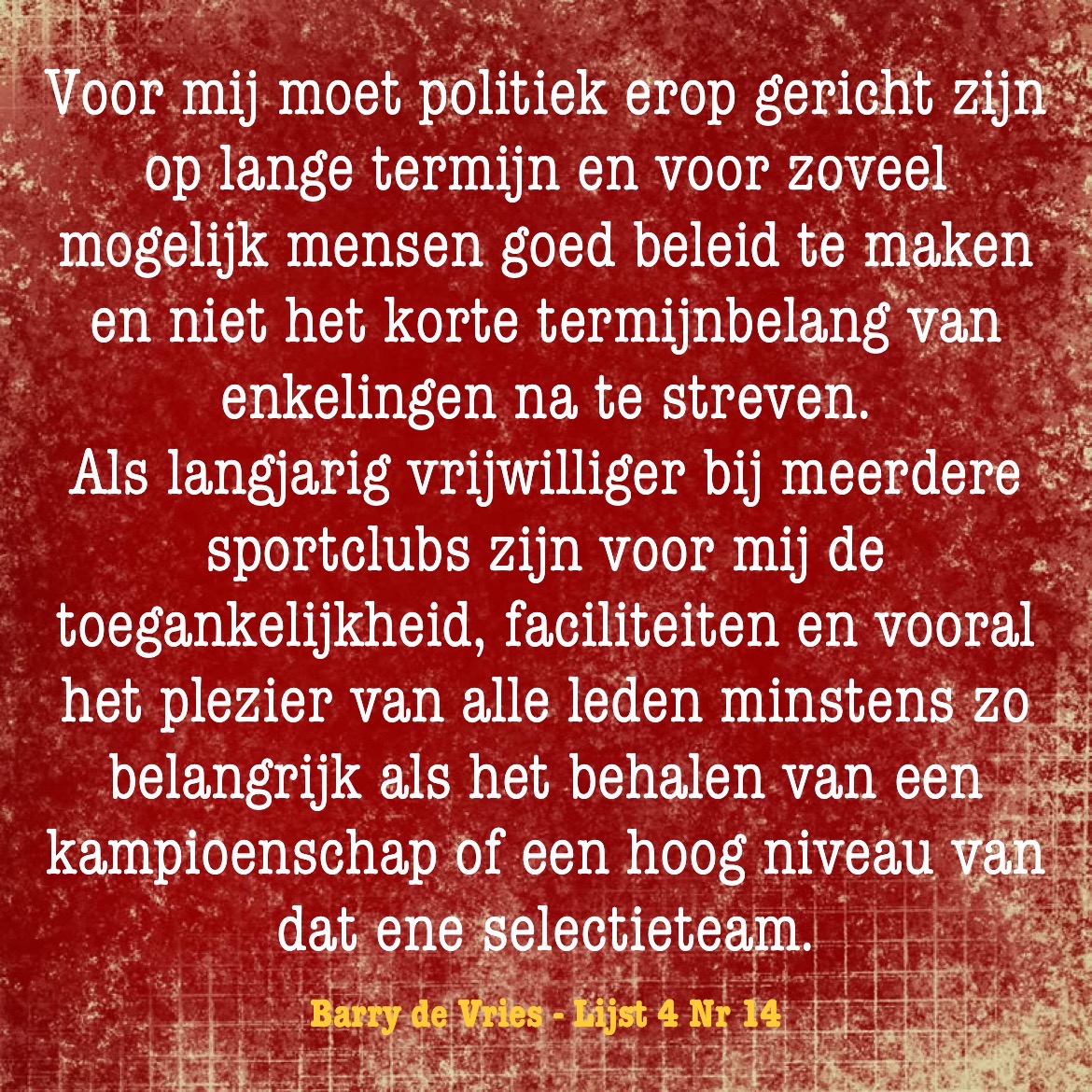 PvdAFrLMarren's tweet photo. Jouster Barry de Vries is onze kandidaat op plek 14 van de #PvdA #DeFryskeMarren kandidatenlijst. Barry ziet de politiek, en zijn eigen rol, als volgt: https://t.co/A81VwfdlxV
