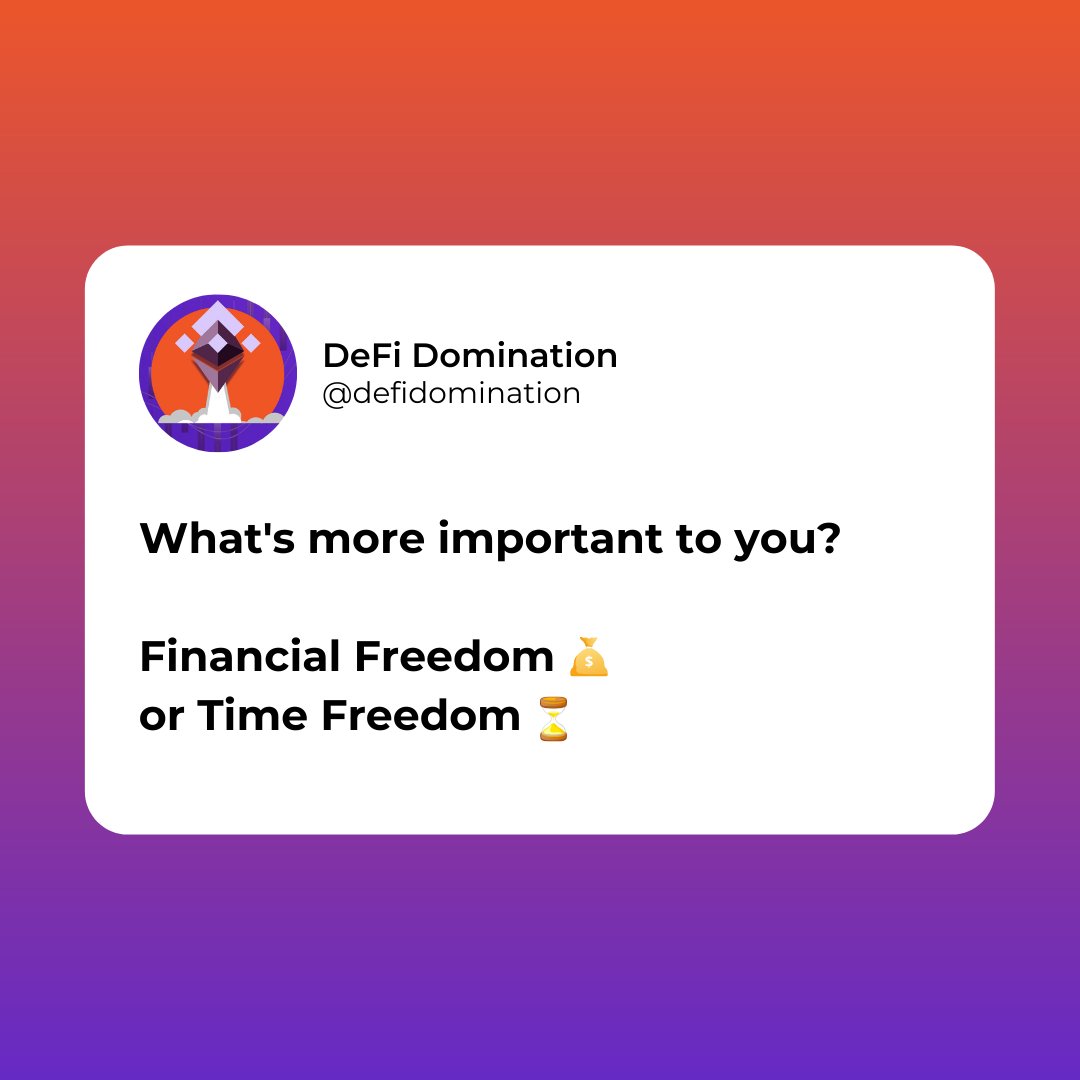 Are you working towards your goal of financial or time freedom?

💰 or ⏳

Comment below👇