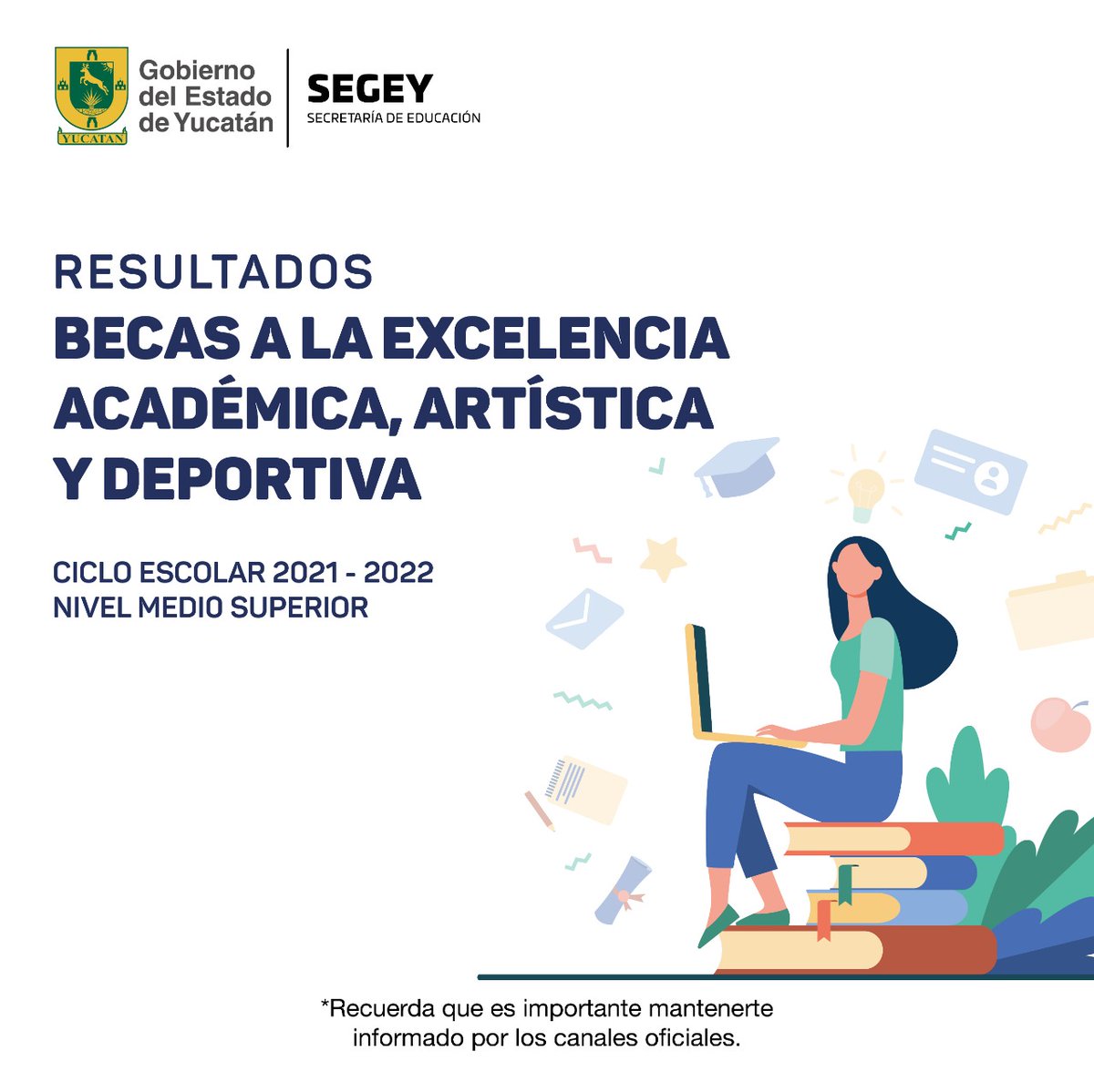 Les compartimos los #resultados del Proceso de Selección de las #BecasALaExcelencia Académica, Artística y Deportiva para el nivel #MedioSuperior 2021-2022. Descárgalos aquí: bit.ly/3tmGykN