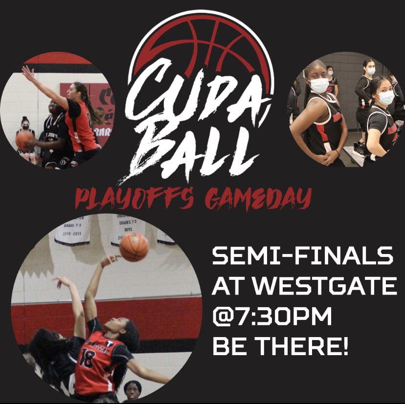 cbLRSD's tweet photo. Only about 2 hours until tip off!

Get down to Westgate and cheer on the Varsity Girls basketball team as they try and stay undefeated and punch their ticket to the finals! 

#CudaBall https://t.co/Ms8NRmqtd0