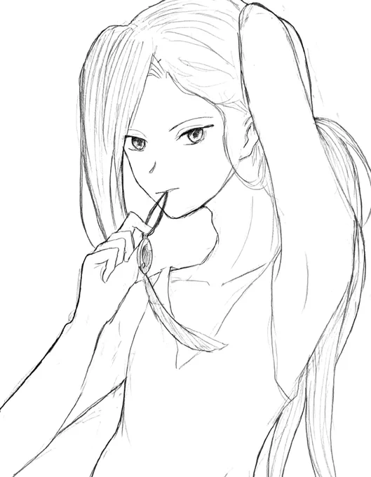 475日目、朝30分間描きました!

朝起き抜けでゆるく髪を縛る🐍のつもり
(☀️🐍出身の🐍です) 