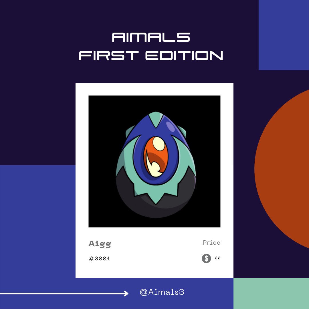 📢How THIS gonna start?

🥚The goal of this project is to make unique NFT collection which is going to develop over time. 

☄️Aimal story begins from the aigg which is the initial stage. After that stadium the aimal is developed into the aibryo. 

♾Every aigg is original.