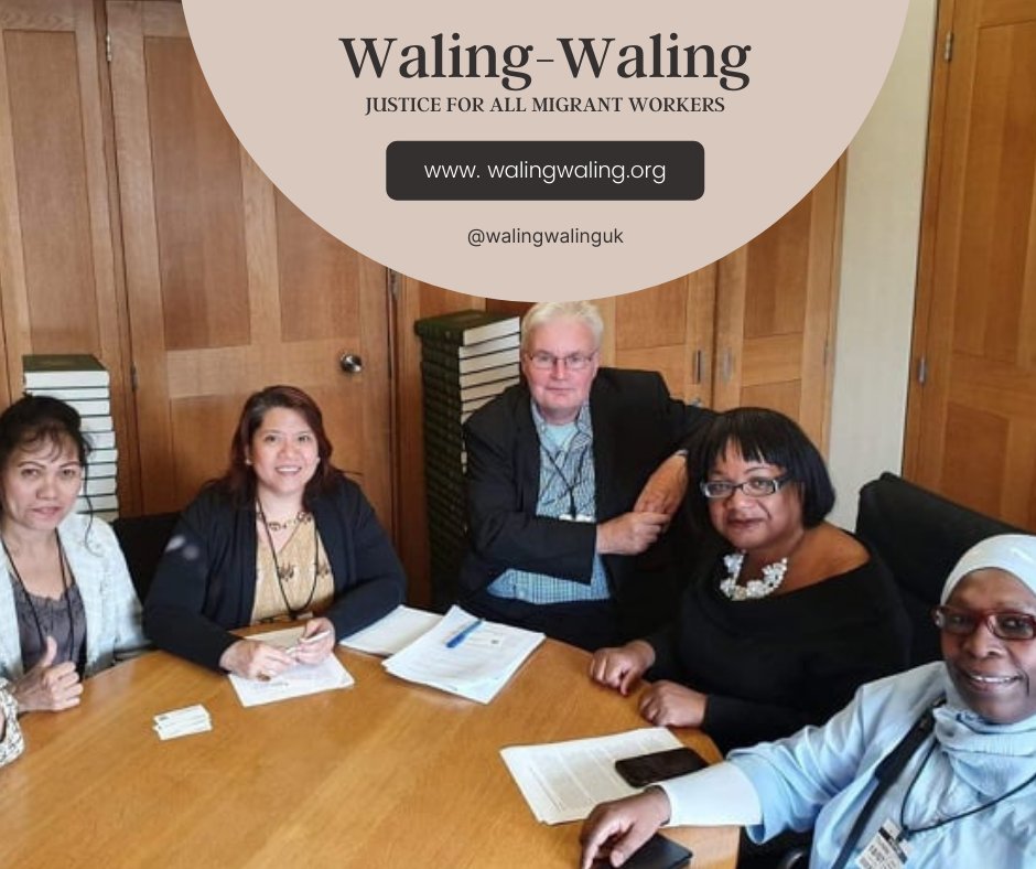 Waling - Waling
Justice for all Migrant Workers &amp; their Families
Domestic Workers are not Slaves, Servants, Maids or Family Members

Check our website: walingwaling.org

#walingwalinguk #walingwalingorganisation #justiceformigrantworkeres #domesticworkersarenotslave