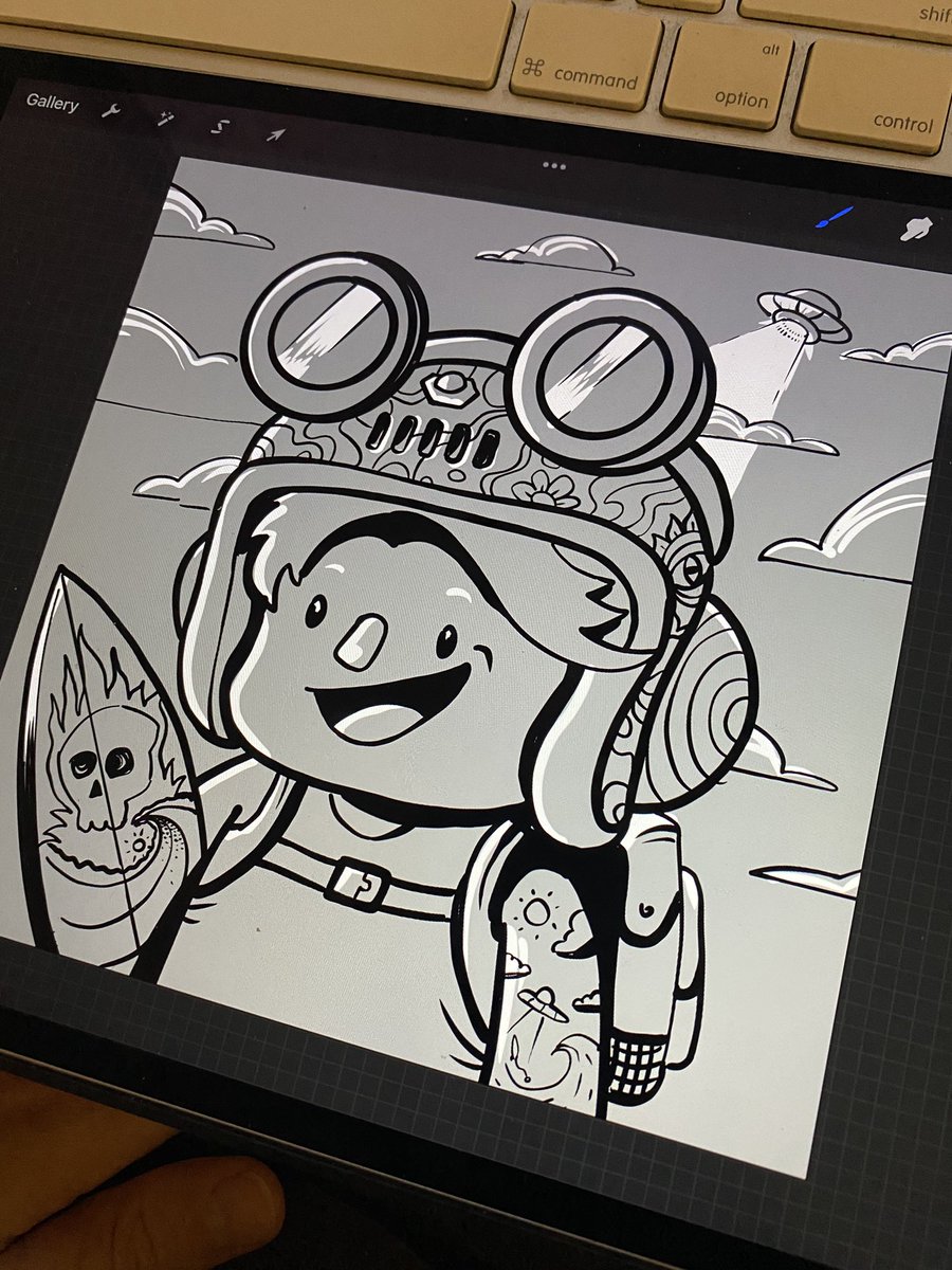 PlinioNitzsche's tweet photo. Working on my concept art for @kong_andri and frens #NFT collection! This one will be a really nice project with many stylish artists and I’m super happy to joining it! #NFTCollection #NFTCommunity #NFTartist #NFTProject https://t.co/90jAPCIyEW