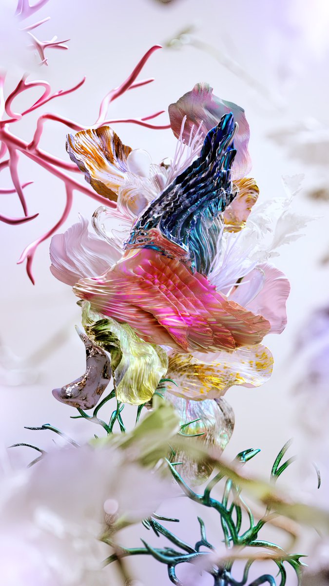 brendilw's tweet photo. Delighted to share a new piece with you all. ‘Iris Elation’ will be on display as a part of the @satellitenftart exhibition at Twenty Twenty Six gallery in Sydney and available for auction on @withFND March 9th. This will be my first ever NFT. https://t.co/OZxQP2mDik