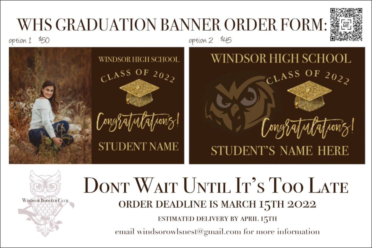 Click here to order: forms.gle/GoVPDaFudLznNx…
If you see this post and know any 2022 Seniors, give them and/or their parents a tag! All proceeds help support our WHS athletic program 😁