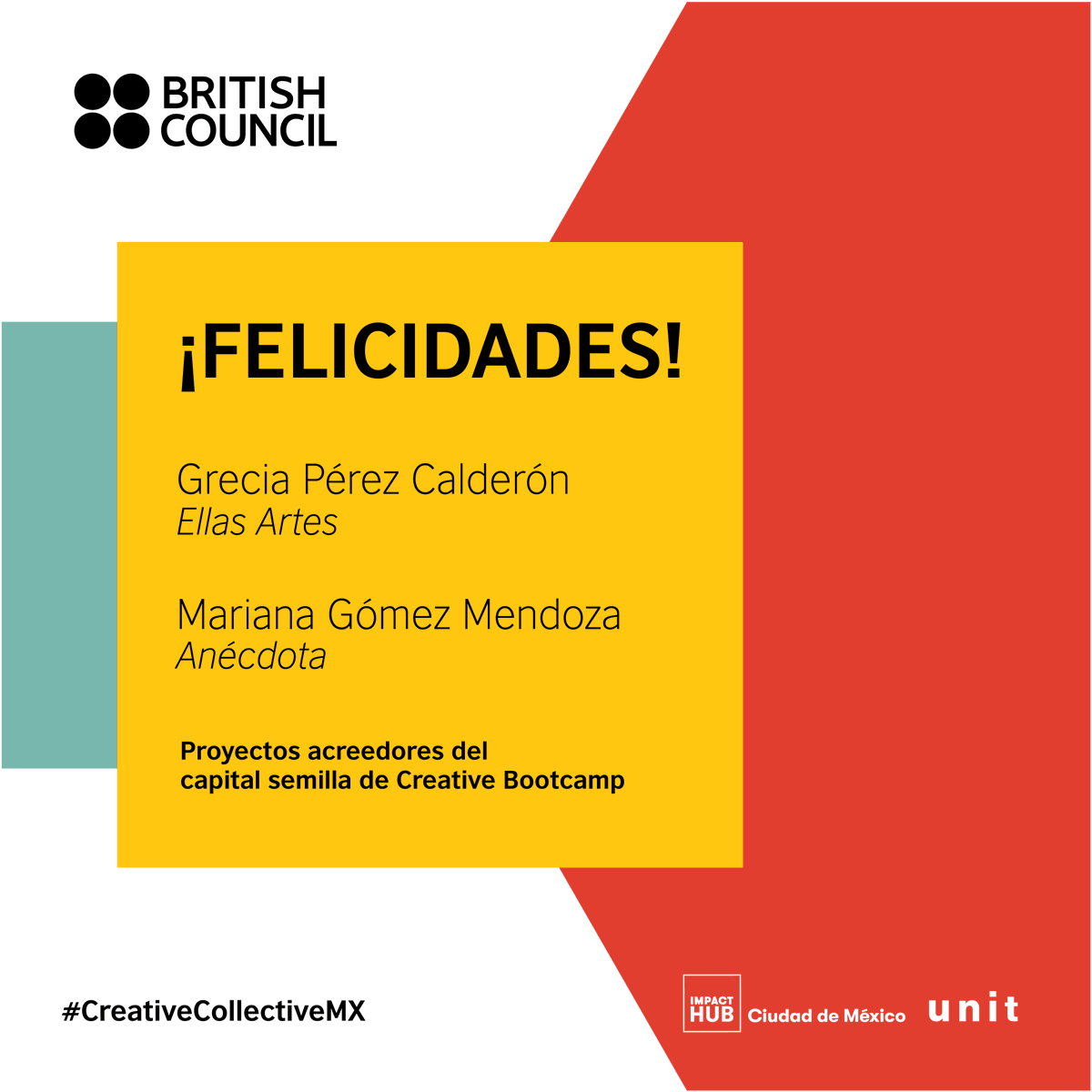 mxbritish's tweet photo. 🎉 Conoce más a fondo a los proyectos ganadores del fondo semilla de #CreativeBootcamp
@EllasArtes de Grecia Pérez Calderón
👉 https://t.co/MHjpq9BNKy
Anécdota de Mariana Gómez Mendoza
👉 https://t.co/sQEsKCJ6BB
¡Echa un vistazo!
#CreativeCollectiveMx
@ImpactHubCDMX https://t.co/8IeuWO7yNU