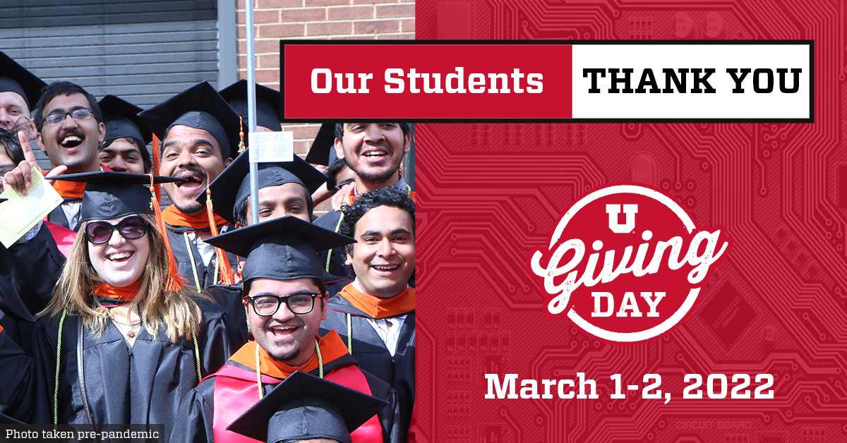THANK YOU! The @UUtah and the College of #Engineering would like to thank the hundreds of donors who participated in this year’s #UGivingDay generating more than $155,000! Missed your chance to donate? Click Here: coe.utah.edu/givingday 🎉