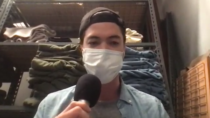 C2_Ventures's tweet photo. "I'm not in a dressing room, I'm in a stock room. Very important difference." 🤣 @NickMcHenry sparing time out of his busy day to chat to @C2cunningham and @earlystagehand on the upcoming @SuperpowersPod episode. Dropping soon. #PodcastAndChill #podcast https://t.co/F98dka99St