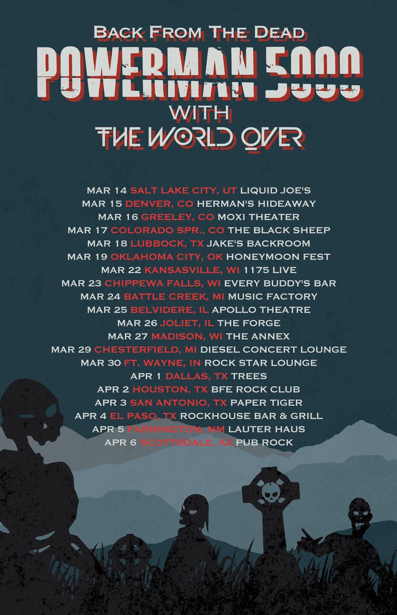 TheChristianRiv's tweet photo. Our tour with @therealPM5K kicks off on 3/14 in Salt Lake City, UT! So stoked to FINALLY be getting back on the road and seeing/melting all your faces 🤘🏼🤘🏼 https://t.co/7mdg4M0Qib