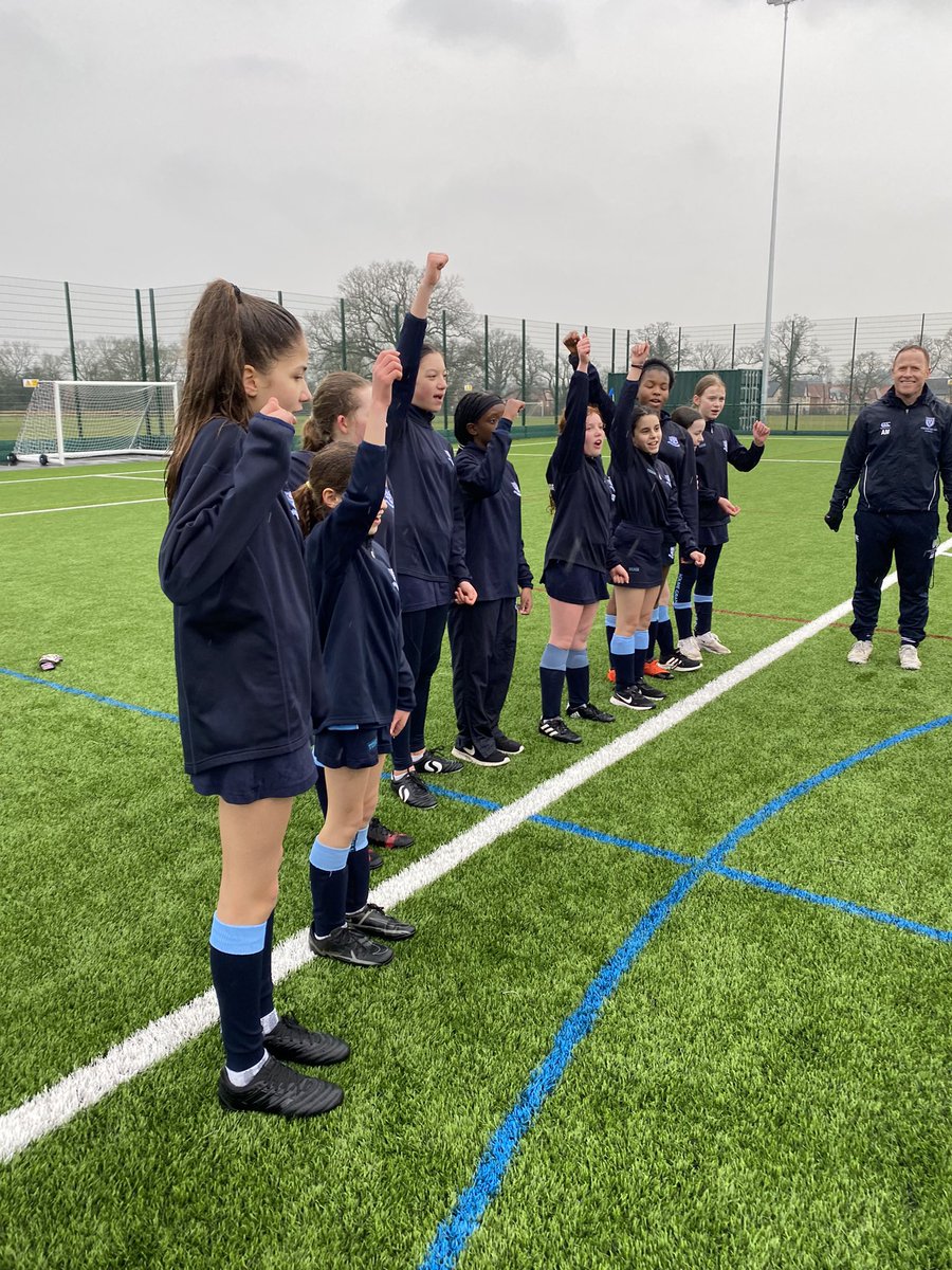 HGSport1's tweet photo. Despite the weather this afternoon, our @HolmeGrange year 7 and 8 girls did us proud with their efforts in their first football fixtures of the term against @CrosfieldsNews #football #proud #somuchprogress https://t.co/AfxHqS8j0t