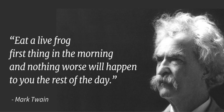 GundarsMinalgo's tweet photo. Eat a live frog #FirstThingInTheMorning and nothing worse will happen to you the rest of the day! #productivity https://t.co/rYsccj6SZw