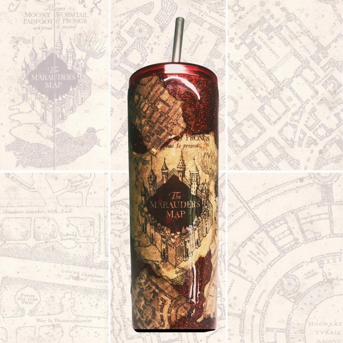 Very excited to bring back the Marauder's Map tumbler to my shop :-D #crafts #harrypotter #maraudersmap #isolemnlyswear