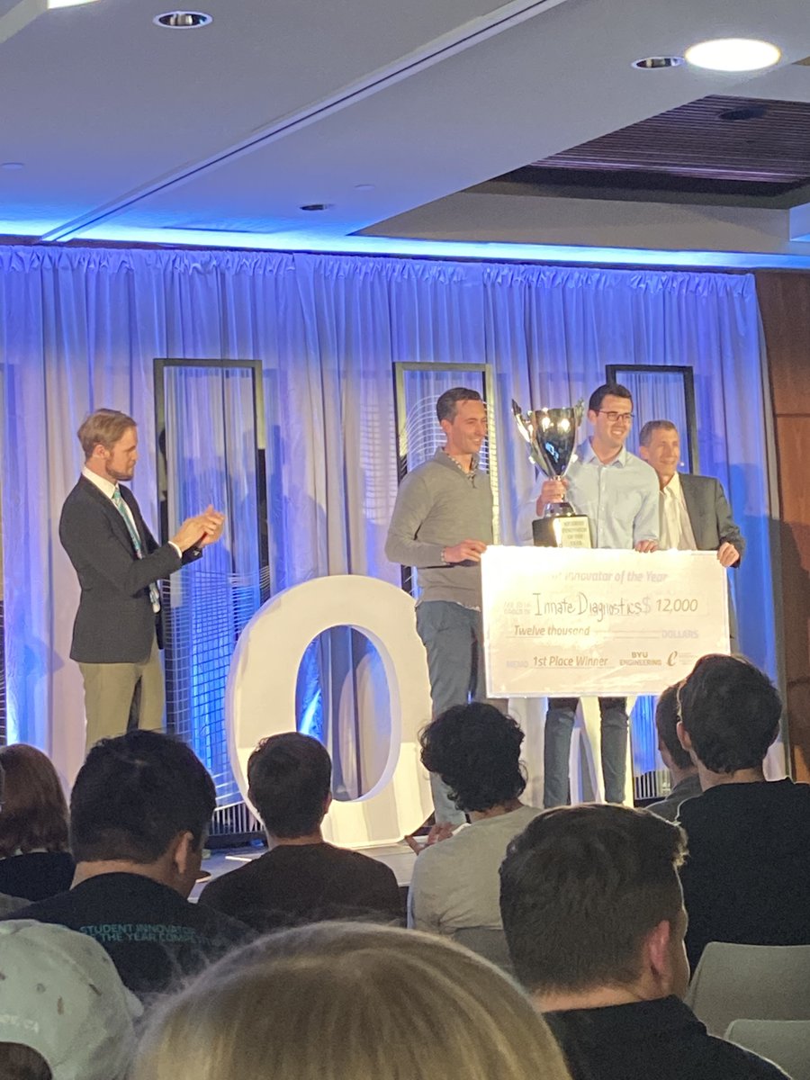 The 2022 BYU Student Innovator of the Year goes to: 

Innate Diagnostics! 🥳🥳

Hexoptic Eyecare came in second place, with Gemini in third place. The Finals Favorite is Hexoptic Eyecare! 

Congratulations to all the winners and students who participated in the competition!