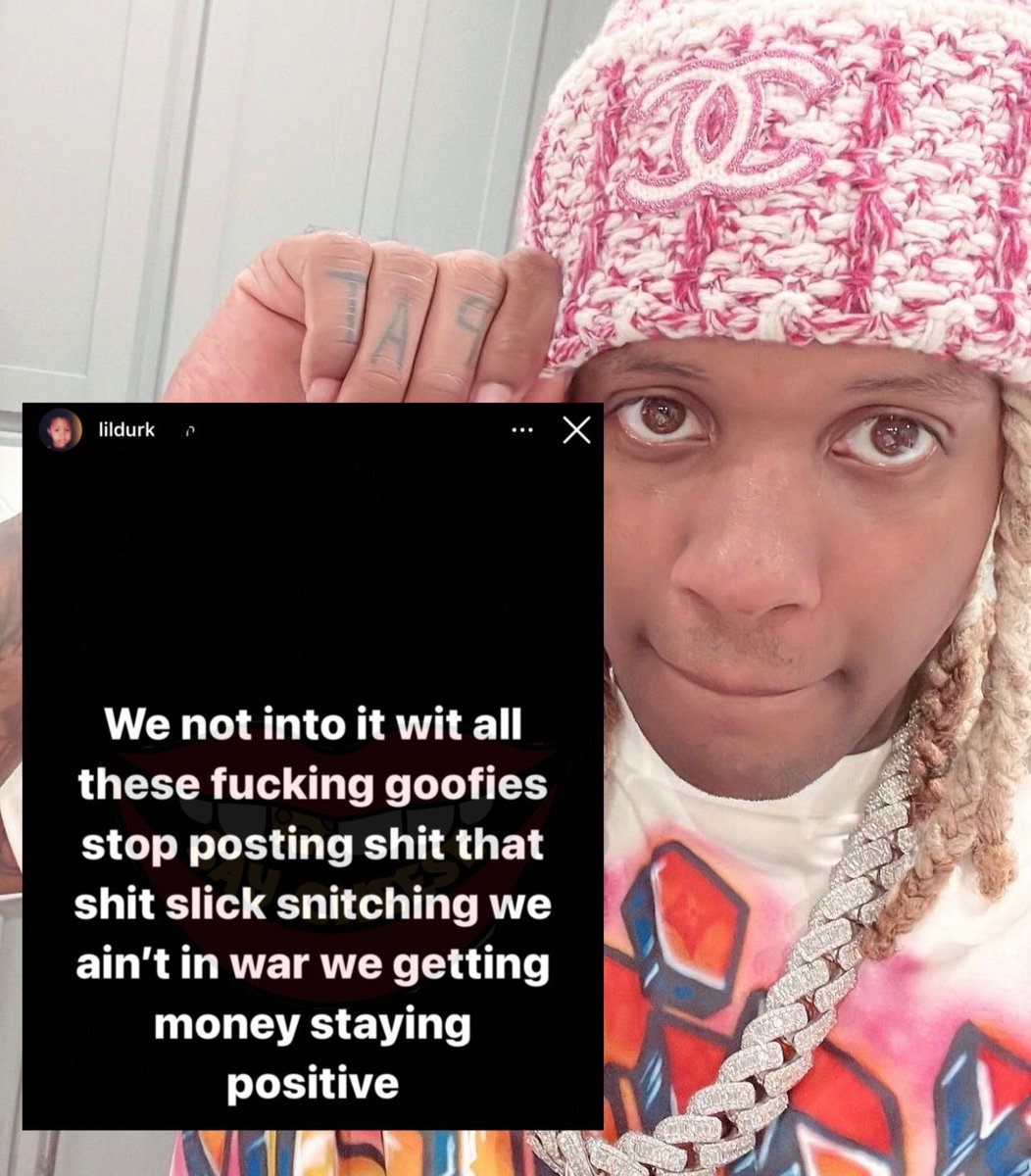 SaycheeseDGTL's tweet photo. Lil Durk with a message https://t.co/l5e7Ue0SQe