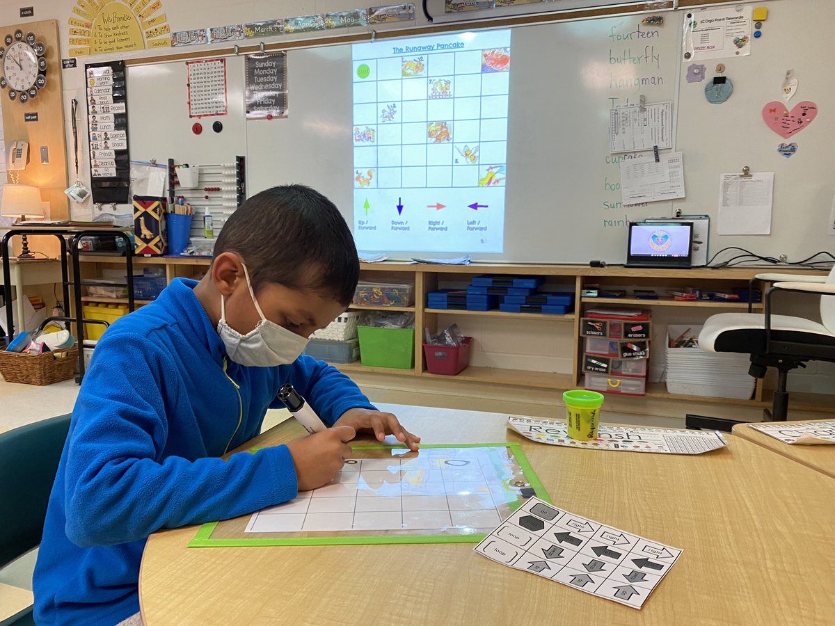MsSfarmer's tweet image. For today’s #STEAMweek activity 1C coded the pathway of The Runaway Pancake 🥞 A big thank you to @OttCatholicSB for leading this for our students! #ocsbSTEAM #UnpluggedCoding #ocsbMath @StAnneOCSB @OttCatholicSB