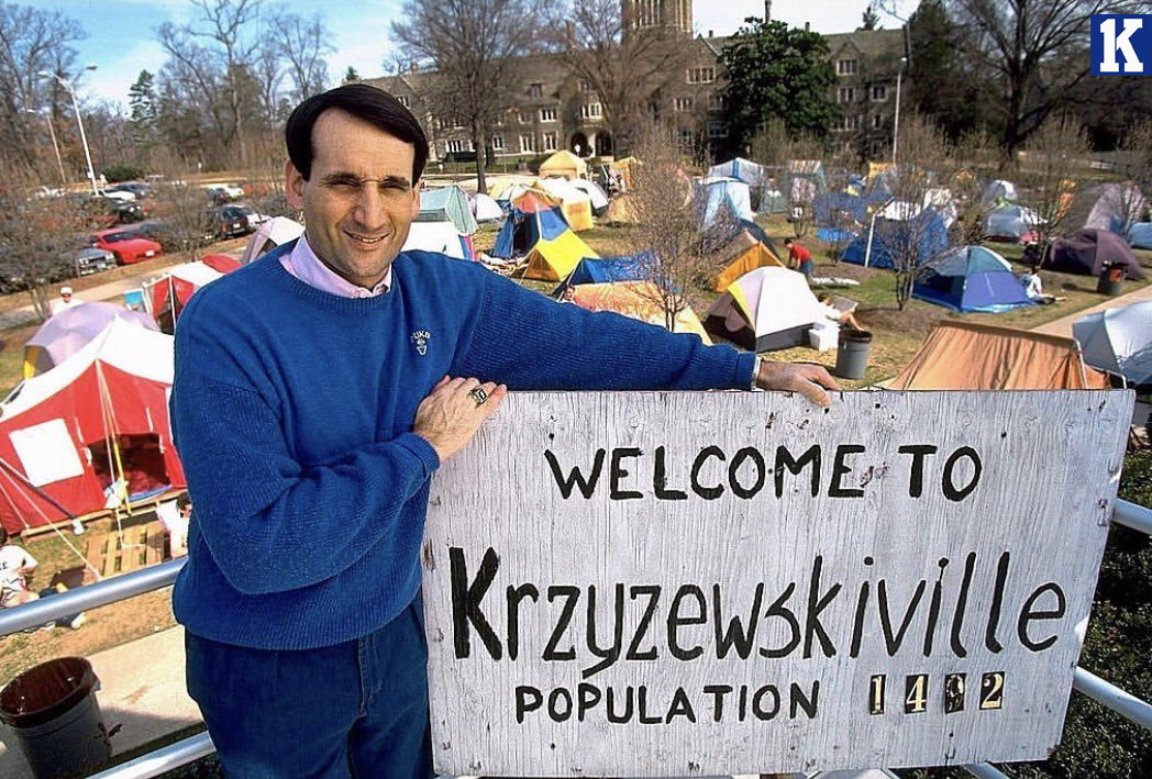 DukeMBB's tweet photo. Tag someone who has tented in K-Ville. 🐐⛺ https://t.co/2rwEK37cdI