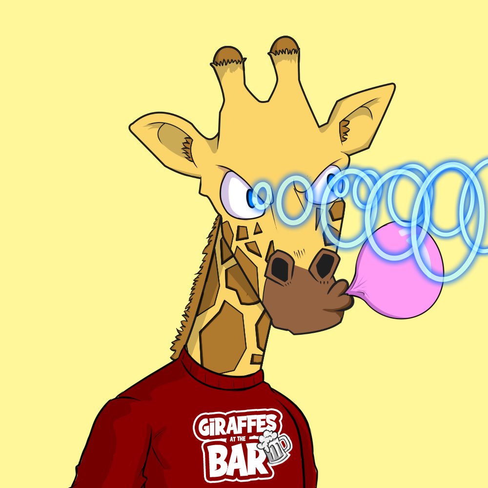 The team just bought this ray eyes + bubble gum giraffe🦒

13 giraffes until a 0.1 ETH floor 🧹

Less than 50 giraffes listed for sale 👀

Drop your GATB #NFTs below and retweet👇