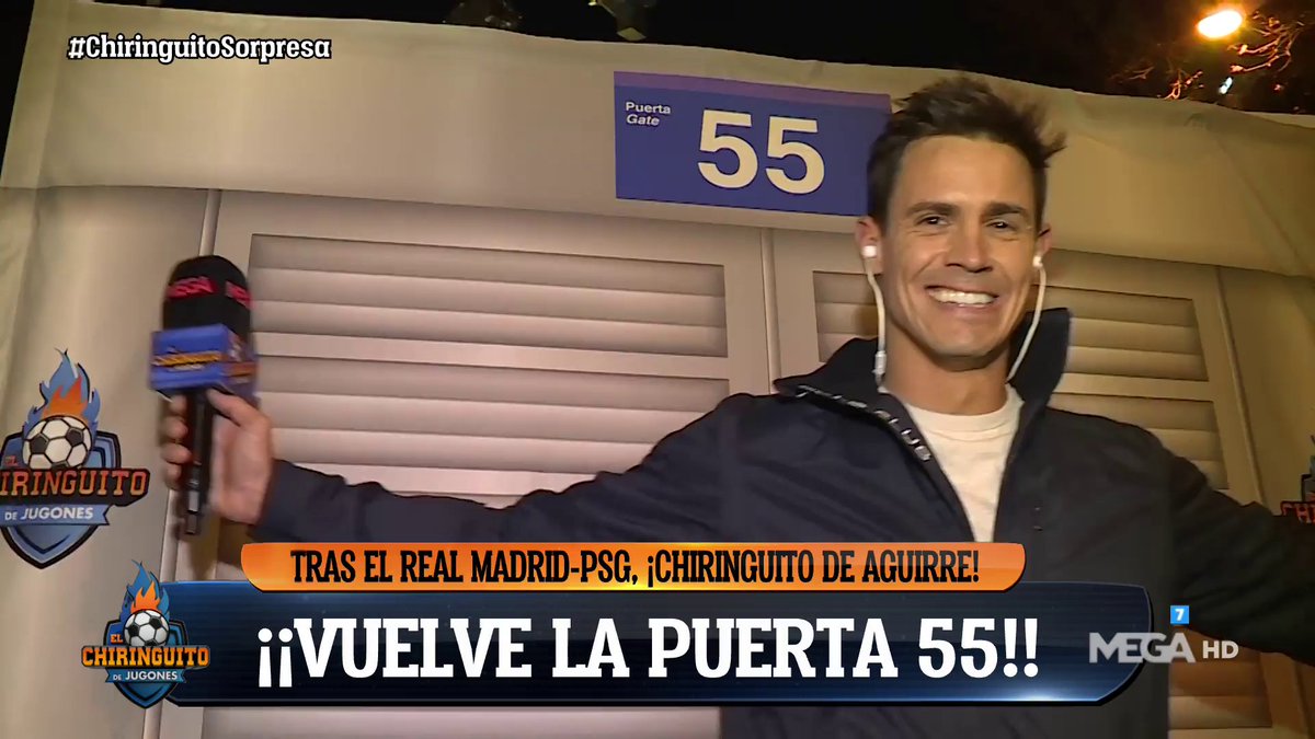 elchiringuitotv's tweet photo. 😍¡¡VUELVE la PUERTA 5⃣5⃣!!😍

‼️Tras el PSG- REAL MADRID, ¡Chiringuito de @EduAguirre7 !

🎁Revelamos la SORPRESA del AÑO desde el Santiago Bernabéu. #ChiringuitoSorpresa https://t.co/SnuqTz3hiw