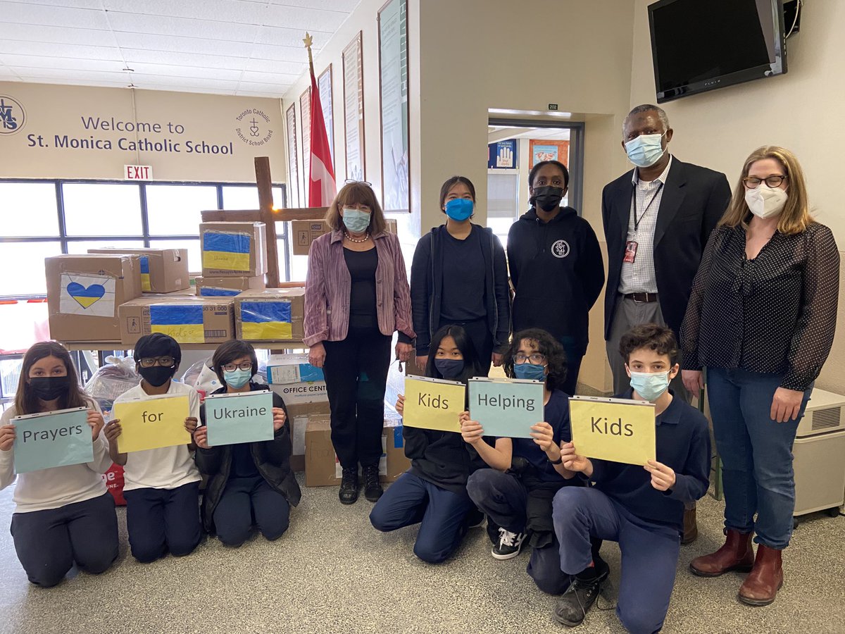 Thank you St Monica students and staff for your generous and timely donations for the people in Ukrain you will make a difference in their time of crisis . I pray for peace !