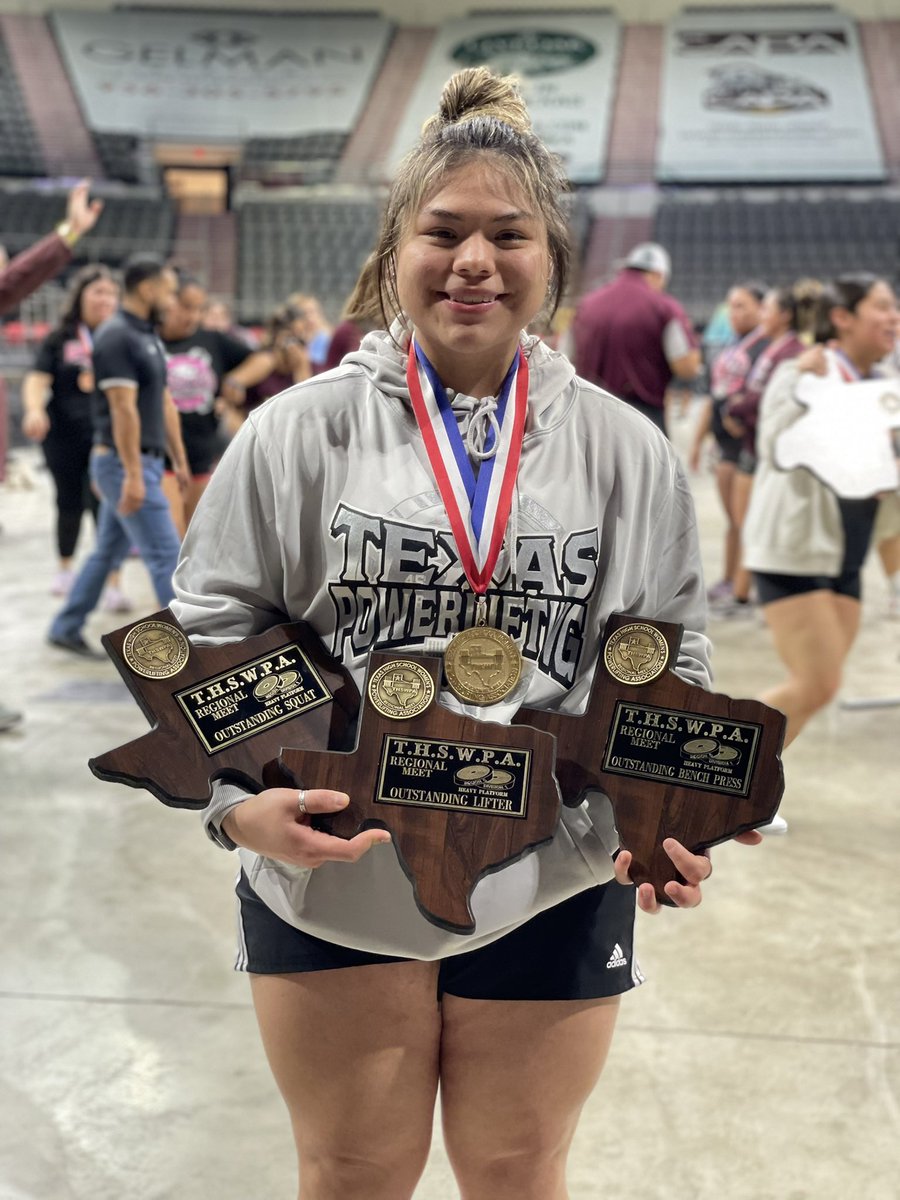 CoachHERN4NDEZ's tweet photo. 2 Titans Returning home with hardware and heading to State!!
@AlyssaSauceda4 1st place 198 lbs weight class
3 Regional Records: 515 squat, 320     Bench, 1250 Total. Most Outstanding Squat, Bench, and Total
@ChristenH11 3rd Place 181 lbs weight class. https://t.co/Md8yIA7k2F