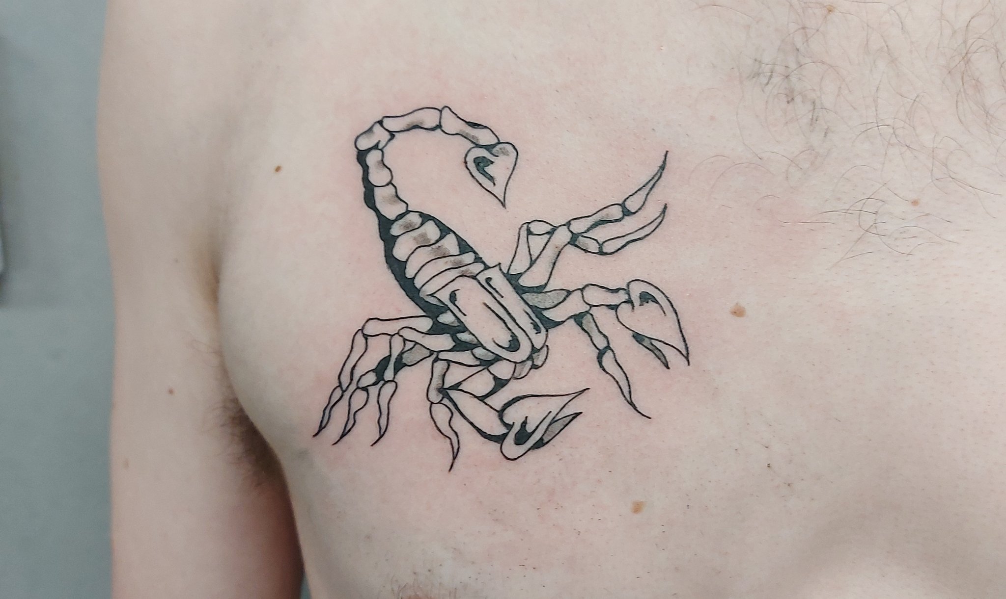 Simple scorpio tattoo by @zagajnik.tattoostudio | Scorpio tattoo, Scorpion  tattoo, Planet tattoos