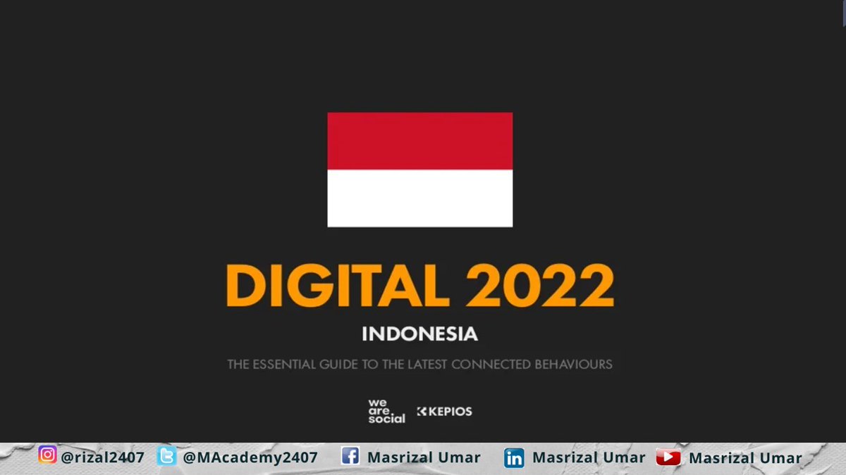 MAcademy2407's tweet image. Masrizal Umar di #Google local.google.com/place?id=11824… s.id/DigitalData202… : Digital Data Indonesia  2022 by DataReportal.com (We Are Social - Kepios)

LinkedIn: linkedin.com/in/masrizal
#DigitalLiteracy #DigitalMarketing  #DigitalBranding #DigitalData #Datareportal #Kepios