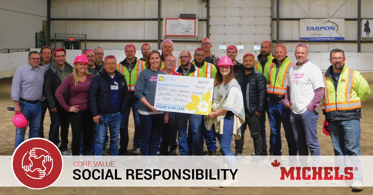 We are committed to being a responsible community partner and value the diversity of individuals and their contributions. #MichelsCanada #CoreValue #SocialResponsibility