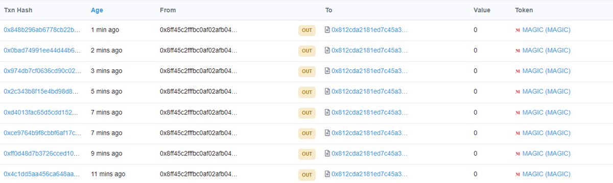 edgar_eth's tweet photo. 🚨🚨 Seems to be a bug in the @Treasure_DAO marketplace.

Listed smols getting sold for 0 magic 

Delist your smols 🚨🚨 https://t.co/VB1BYhcsrW