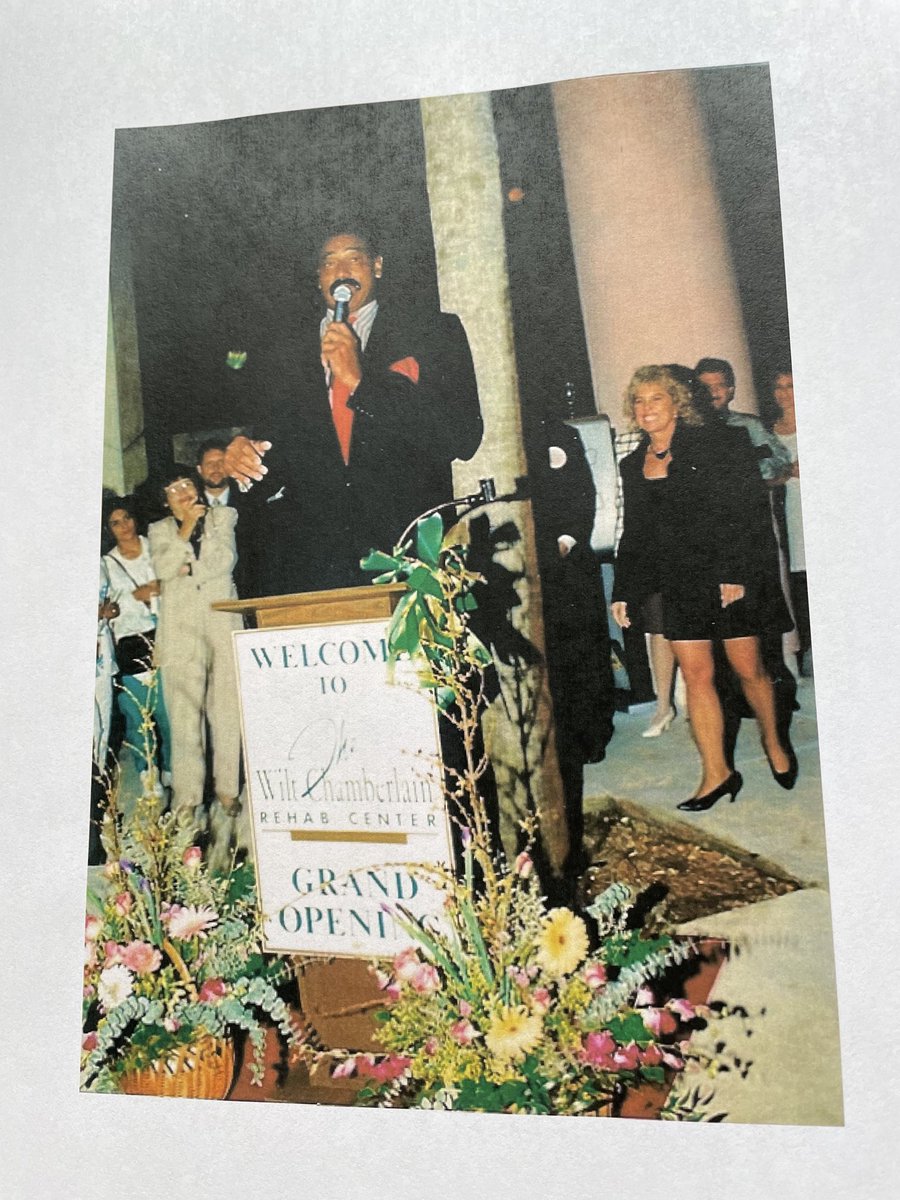 30 years ago there is Wilt and me to his right, as we opened a Wilt Chamberlain rehab center in Miami. He told the crowd that it had been 30 years since he had scored 100 points in a game. Today, articles said that 100 point game changed the NBA. And now it’s been 60 years!