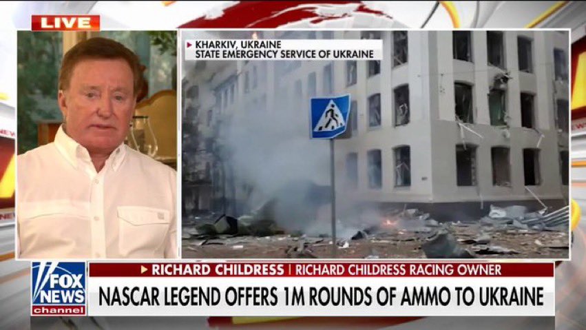 Richard Childress offered Ukraine 1 million rounds of ammo 🇺🇸🤝🇺🇦