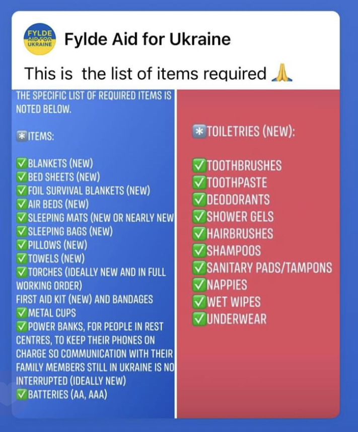 The Bobby Ball Foundation (@thebobbyball) on Twitter photo With the support of <a href="/fyldecouncil/">Fylde Council</a> we will be organising a collection at the Lytham Institute @lythaminstitute during the first weekend in March
Thank you for all your help xx
#Ukraine With the support of <a href="/fyldecouncil/">Fylde Council</a> we will be organising a collection at the Lytham Institute @lythaminstitute during the first weekend in March
Thank you for all your help xx
#Ukraine
