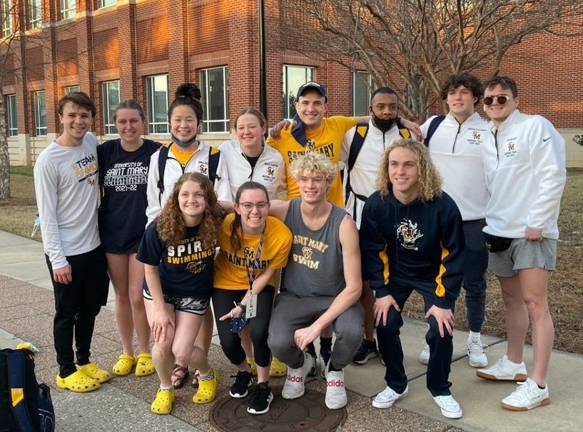USM_Swimming's tweet photo. SAINT MARY SWIM HISTORY!!!
SCHOOL RECORD!!!
For the first time in program history, University of Saint Mary is on the scoreboard at NAIA National Championships!!
Grace, Neena, Sydney &amp; Kelsey-16th place with a new school record in the 800 Free Relay
@LVTSportsGuy @USMSpireWire https://t.co/YlawgZ79sR