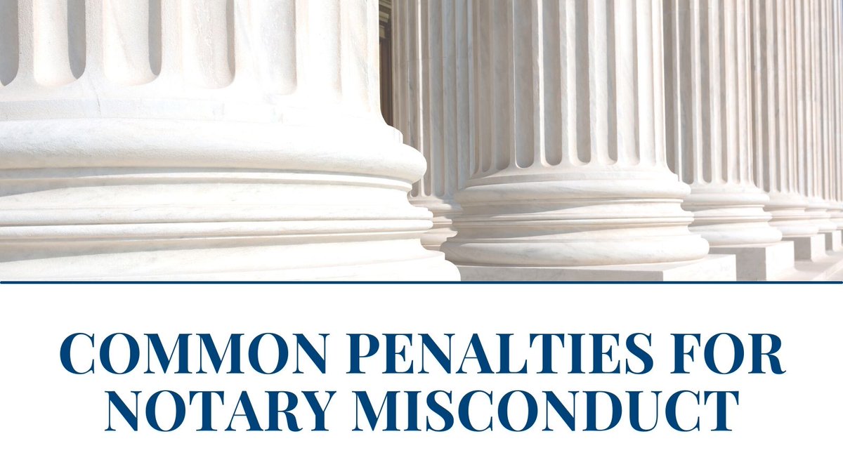 nationalnotary's tweet photo. Dishonesty and negligence have serious consequences for Notaries. Here's a look at misconduct penalties in different states. https://t.co/DYRB2uBSw7 https://t.co/QMMnfiNVdb