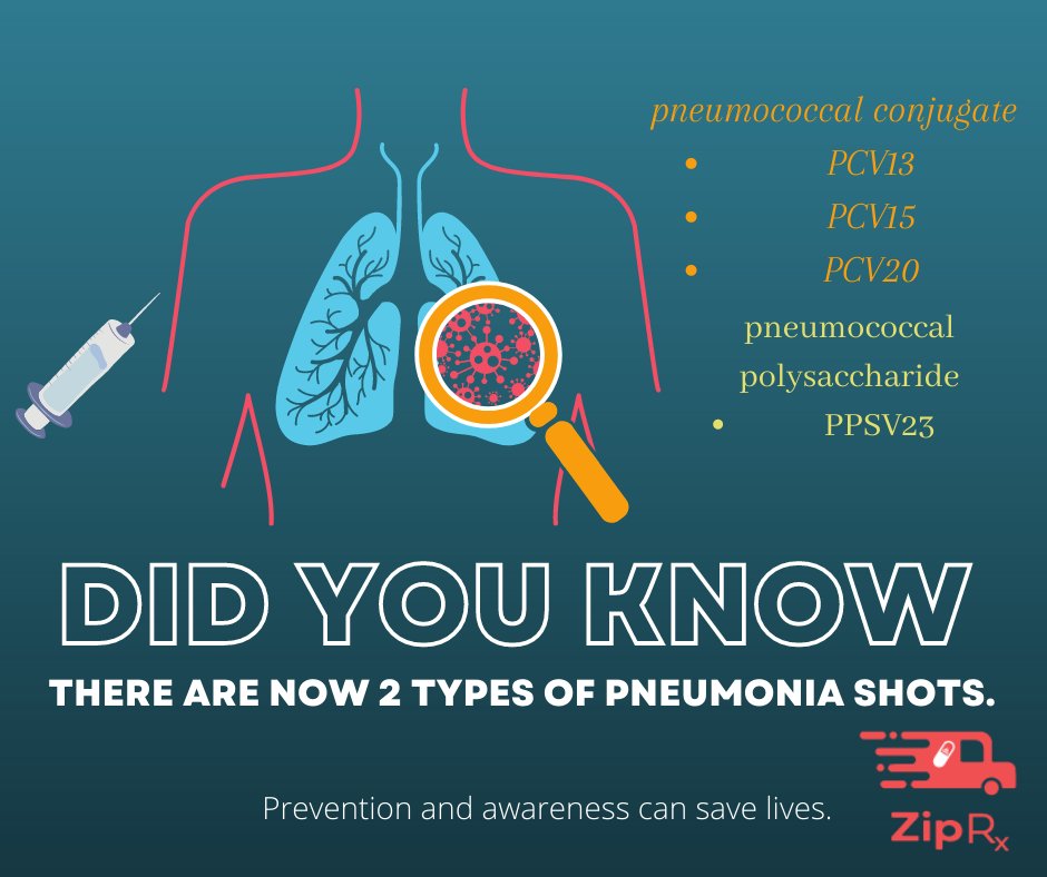 ziprxapp's tweet image. Recently, two new subtype appeared on the market PCV15 (Vaxneuvance) and PCV20. Talk to your doctor if you have any type of lung risk, disease, or condition. 

#ashp #wweek #ziprx #ziprxapp #pneumonia #wellbeing #publichealth #mayoclinic
