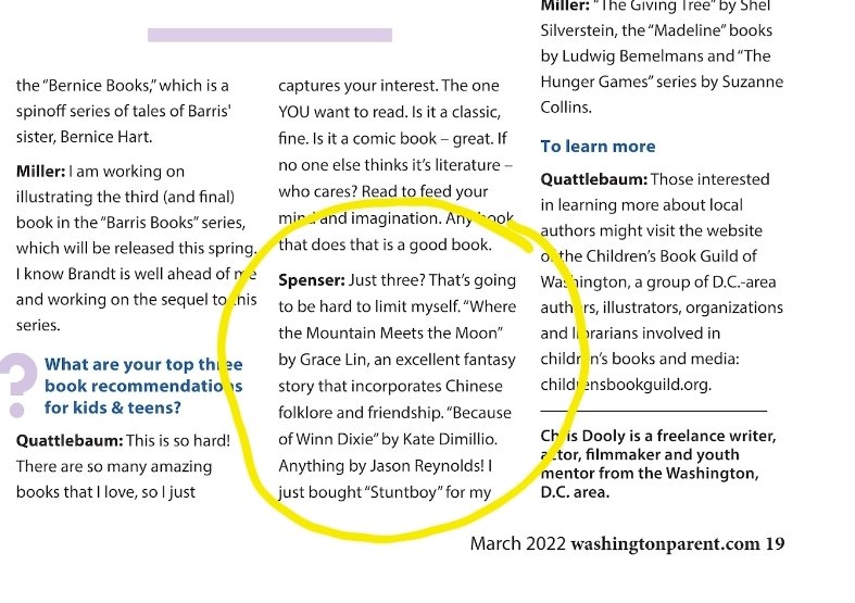 Kristins6111's tweet photo. @JasonReynolds83 totally recommended your amazing books in my interview with Washington Parent Magazine. https://t.co/iuvDlnihO7 https://t.co/mNCVE4VGe9