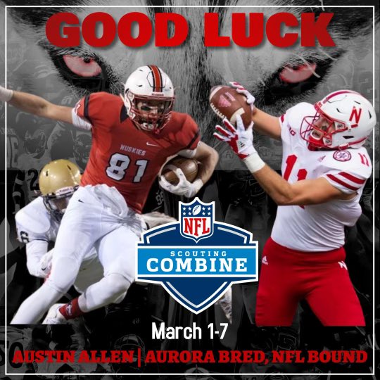 Good luck to former Aurora Husky  <a href="/austin11allen/">Austin Allen</a> at the NFL Combine!