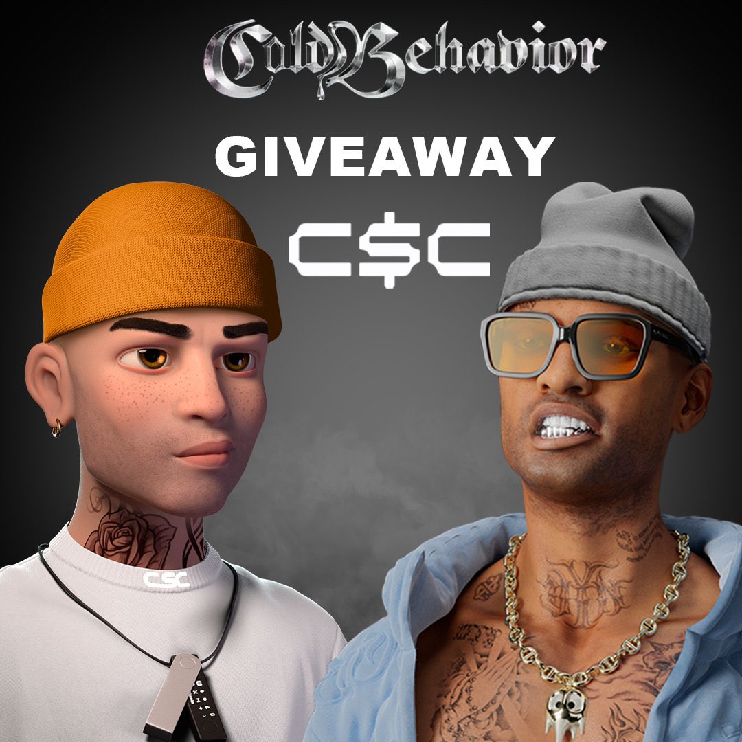 CENTURY SECRET CLUB  x COLD BEHAVIOR 
We are excited to announce a new long-term collaboration!

Win 5 WL Spots on each project!🎁

To enter :

1️⃣ Like and Retweet
2️⃣ Follow @Centuryclubnft &amp; @Cold_behavior
3️⃣ Tag your gang

Good luck everyone ✨

#NFT #NFTGiveaway #NFTCommunity