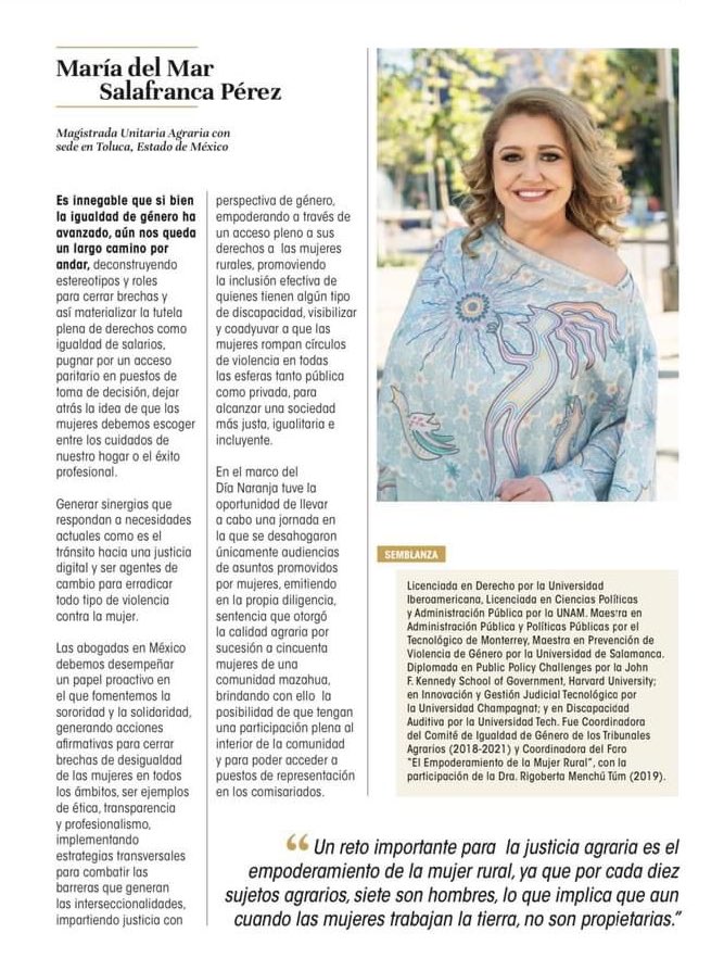 Felicitamos a nuestra Colectiva Nacional, la Magistrada <a href="/marsalafranca/">Marymar Salafranca</a> por su reconocimiento de <a href="/ForoJuridico/">@forojuridico</a> como una de las abogadas más influyentes de #México. 

Enhorabuena amiga y siempre aliada!!
<a href="/nenaorantes/">María Elena Orantes</a>