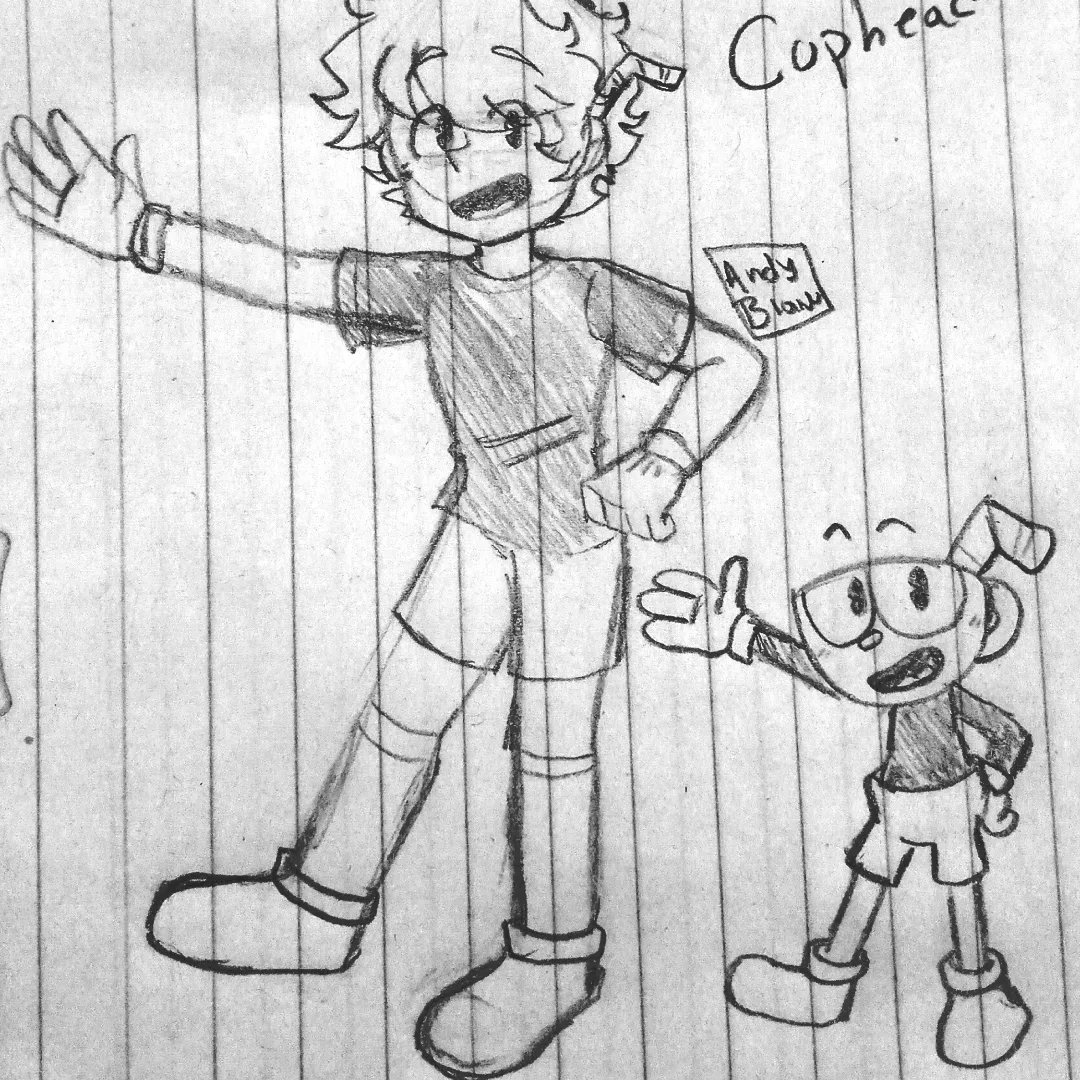 Andy_Blaw87's tweet photo. Hello everyone!
I drew this today, I hope you like it
It's Cuphead like a human (my version)💖✨
#Cuphead #cupheadfanart #cupheadhuman #cupheadshow #drawing #traditionalart #digitalart https://t.co/vXpmPAKDle